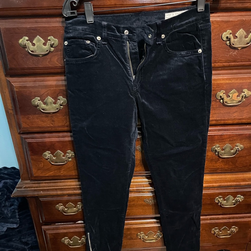 rag & bone Women's Jet Black Skinny Jeans